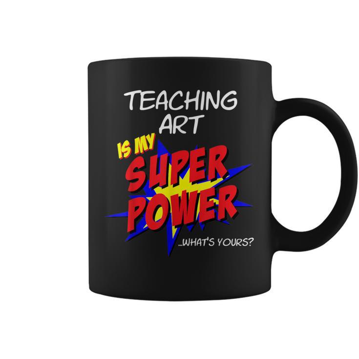 Art Painting School Teacher Superhero Superpower Comic Book For Men Women Graphic Print Coffee Mug