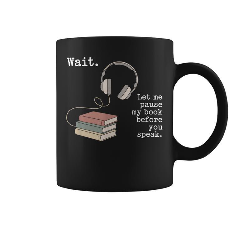 Audiobook Enthusiasts Headphones Book Club Bookworm Graphic Print Coffee Mug