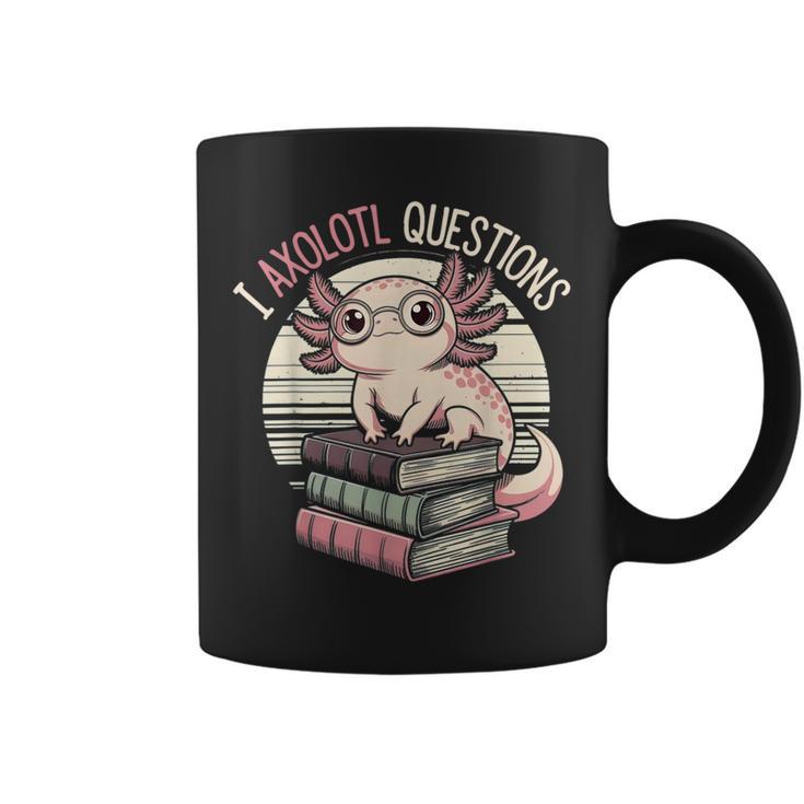 I Axolotl Questions Cute Reading Book Bookworm Librarian Graphic Print Coffee Mug