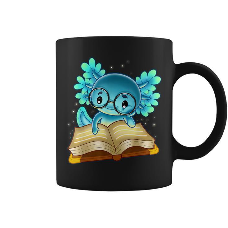 Axolotl Read Book Ambystoma Mexicanum Mexican Walking Fish Graphic Print Coffee Mug