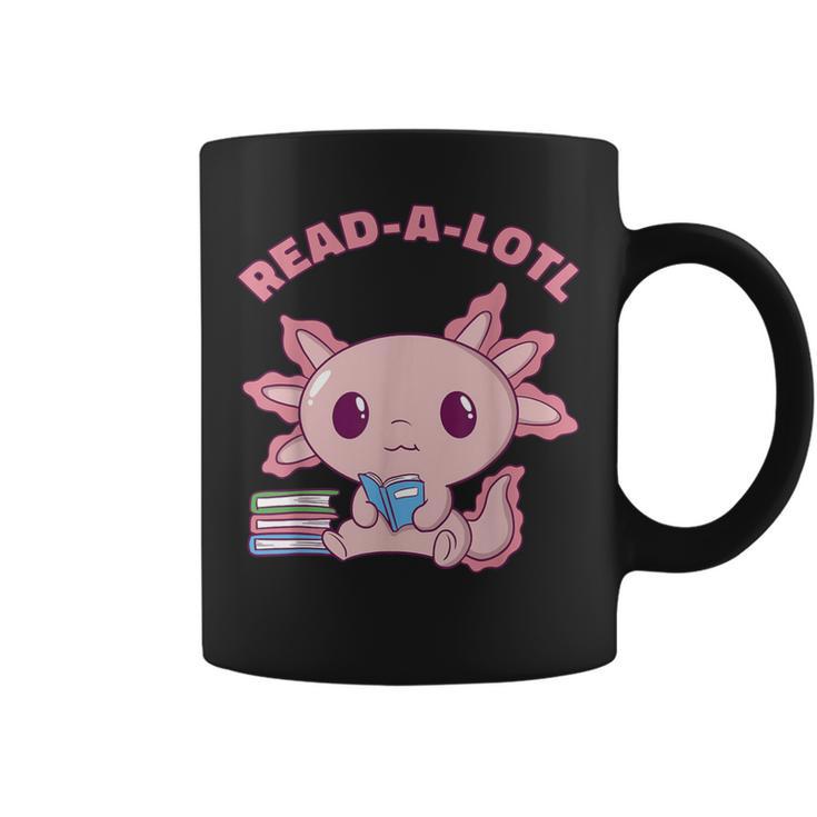Axolotl Read A Lotl Book Lover Reading Books Cute Graphic Print Coffee Mug