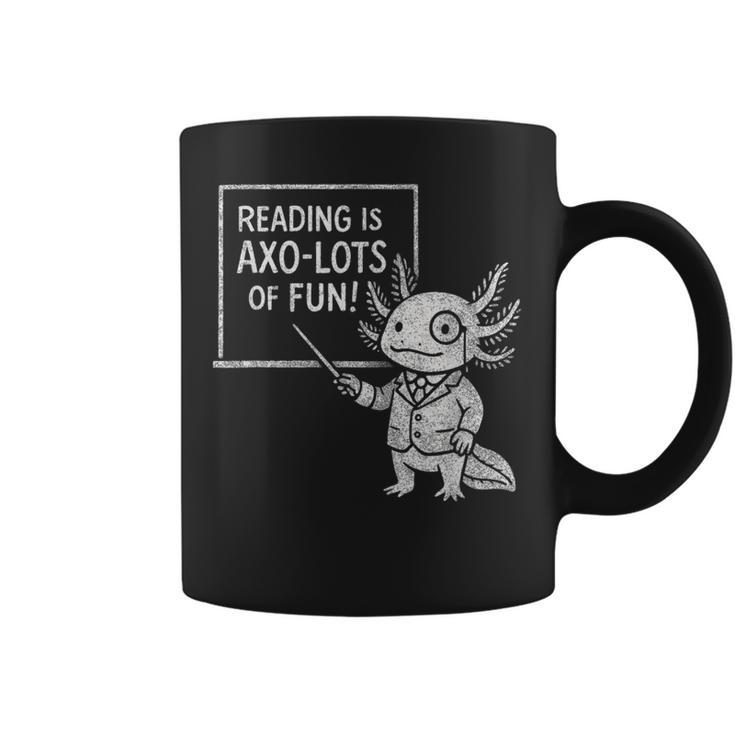 Axolotl Reading Is AXO-Lots Of Fun Book Lover Graphic Print Coffee Mug