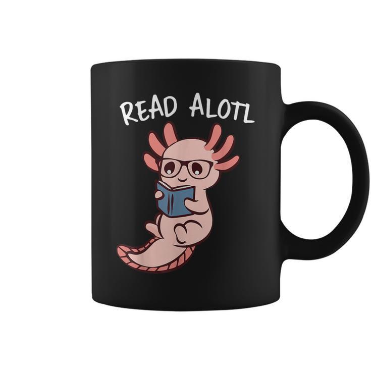 Axolotl Reading a Book Read Alotl Books Axolotl Book Graphic Print Coffee Mug