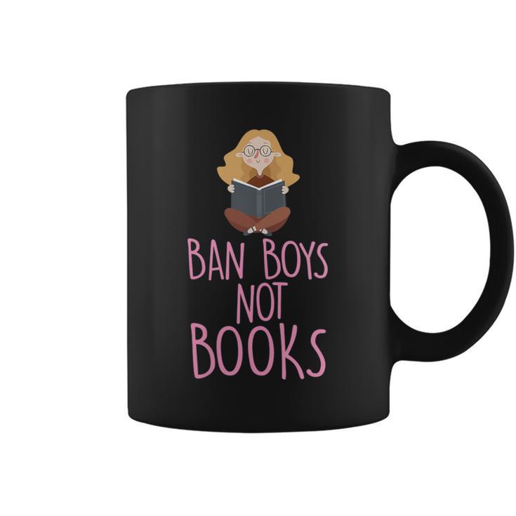 Ban Boys Not Books Cute Feminist Literacy Advocate Graphic Print Coffee Mug