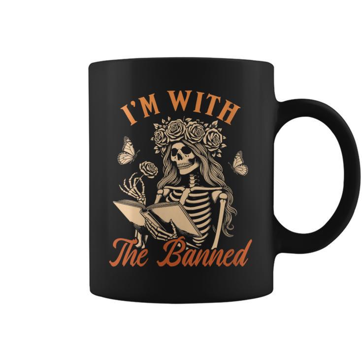 Banned Book Reading Squad Bookish I'm With The Banned Graphic Print Coffee Mug