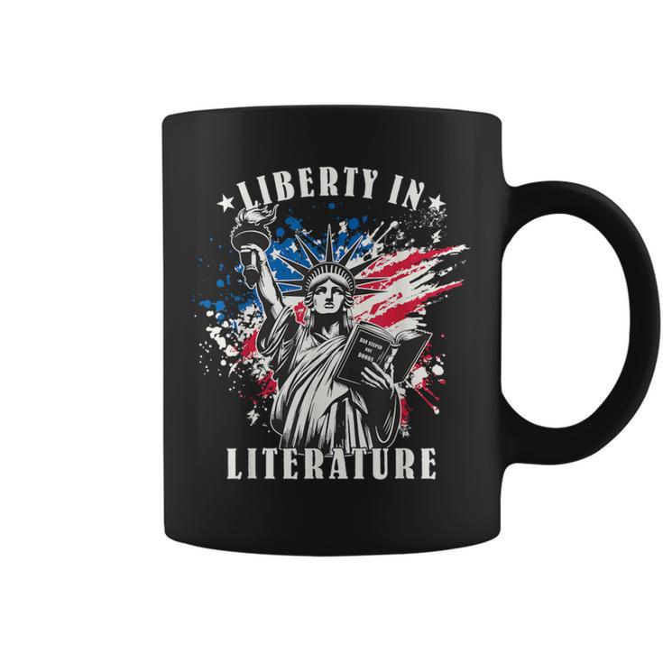 Banned Books Liberty In Literature Book Lover Graphic Print Coffee Mug