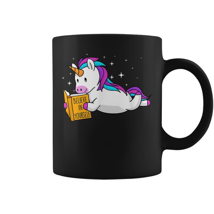 Believe In Yourself Book Lover Reading Bookworm Reader Graphic Print Coffee Mug