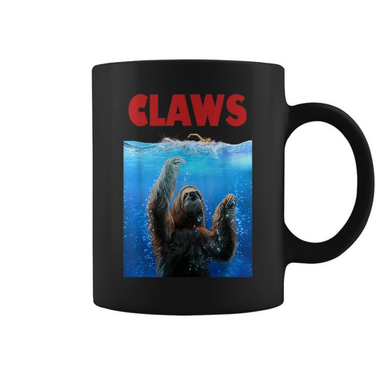 Beware Of Claws 面白いナマケモノ シャーク 映画 パロディ コーヒーマグ