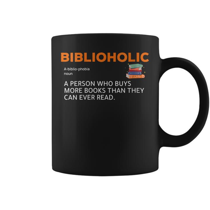 Biblioholic Definition Reading Nerd Book Lovers Geek Graphic Print Coffee Mug