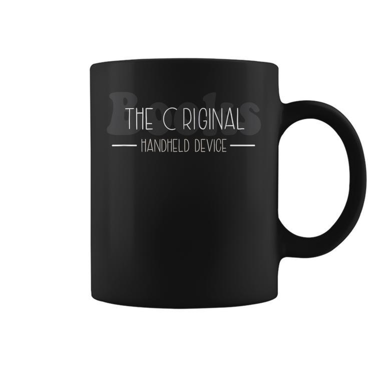 Bibliophile The Original Handheld Device Book Lover Graphic Print Coffee Mug