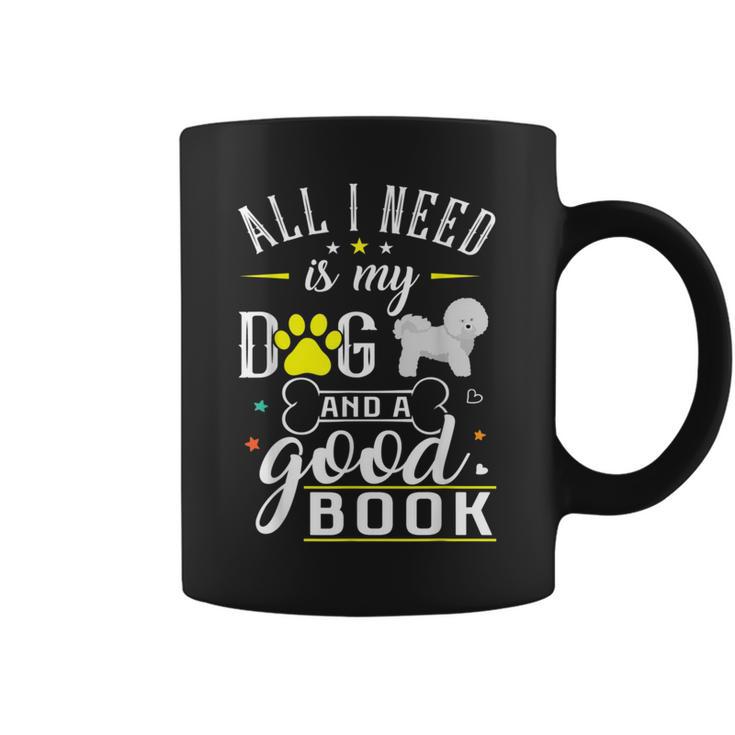 Bichon Frise Dog  Saying Drawing Books Reading Graphic Print Coffee Mug