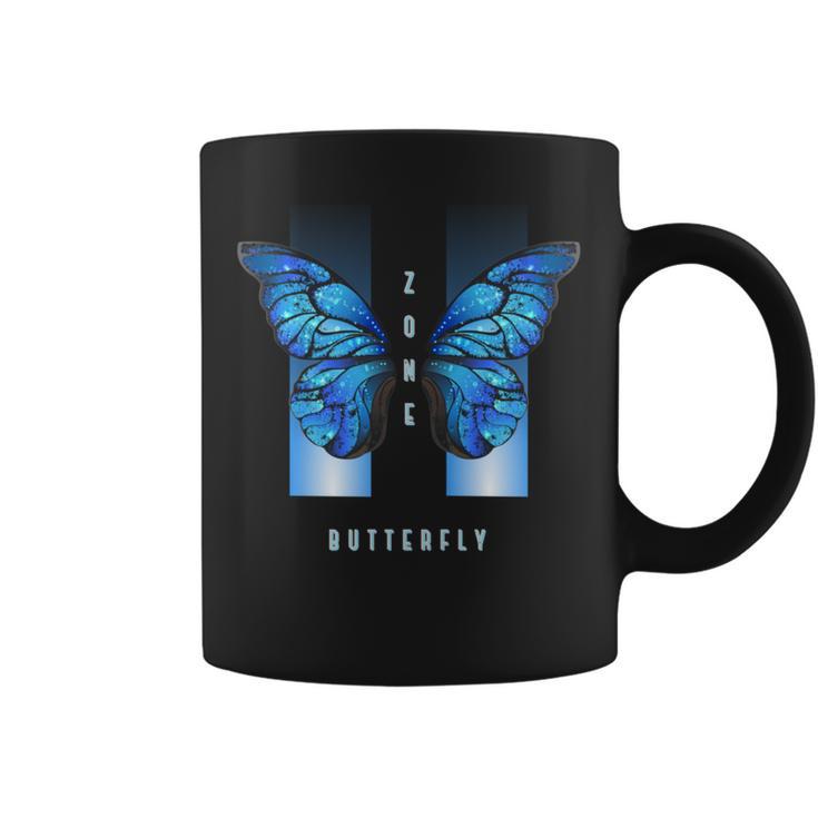 Blue Butterfly Beautiful Butterfly 長袖tシャツ コーヒーマグ