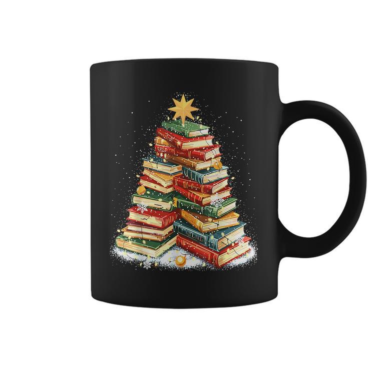Book Christmas Tree Reading Graphic Print Coffee Mug