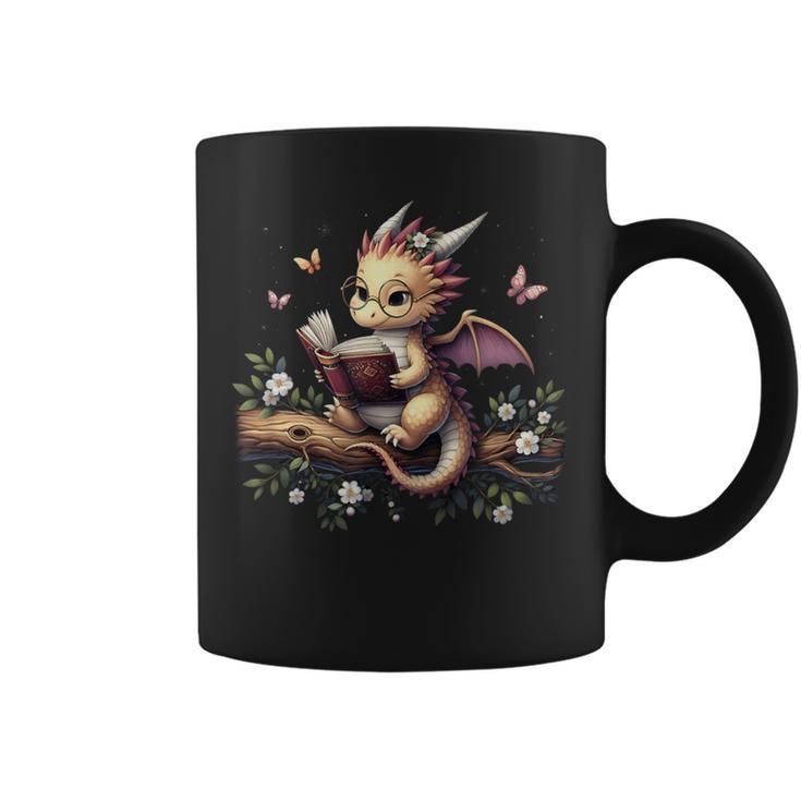 Book Dragon Graphic Print Coffee Mug