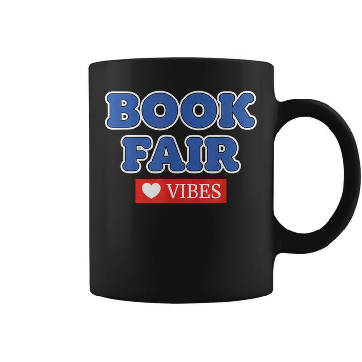 Book Fair Vibes Kids Retro Book Fair Book Lover Graphic Print Coffee Mug