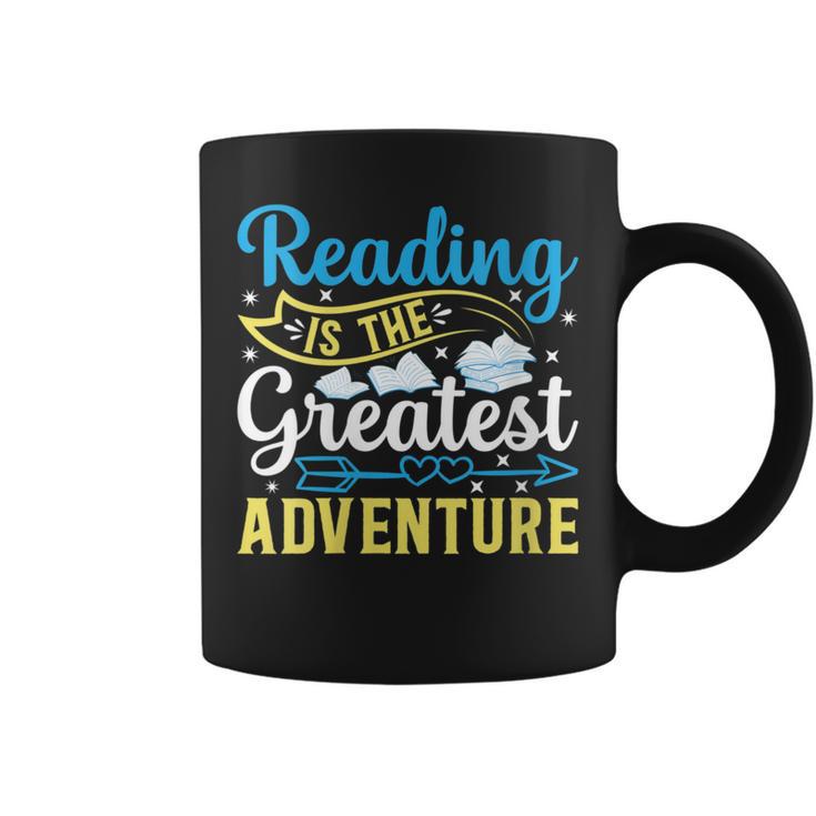 Book Librarian Reading Is The Greatest Adventure Book Lover Graphic Print Coffee Mug