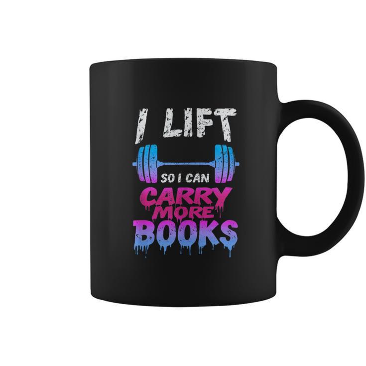 Book Lover Gym Quote I Lift So Can Carry Graphic Print Coffee Mug