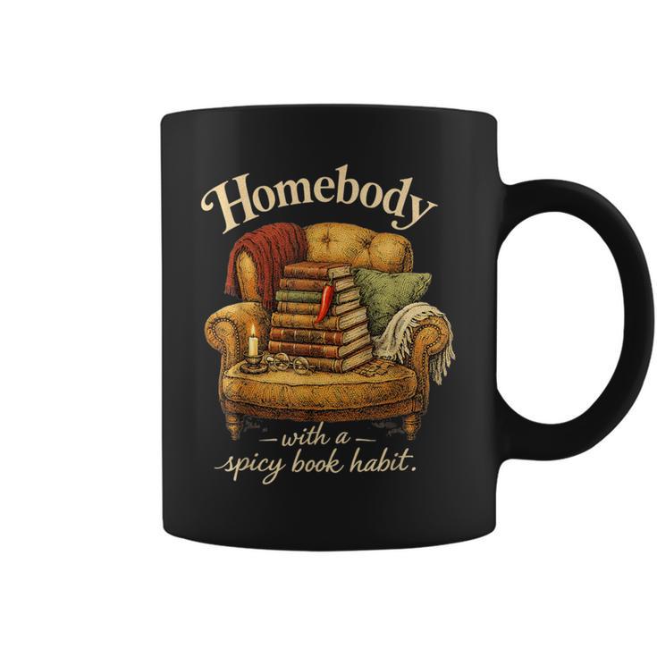 Book Lover Homebody With A Spicy Book Habit Graphic Print Coffee Mug