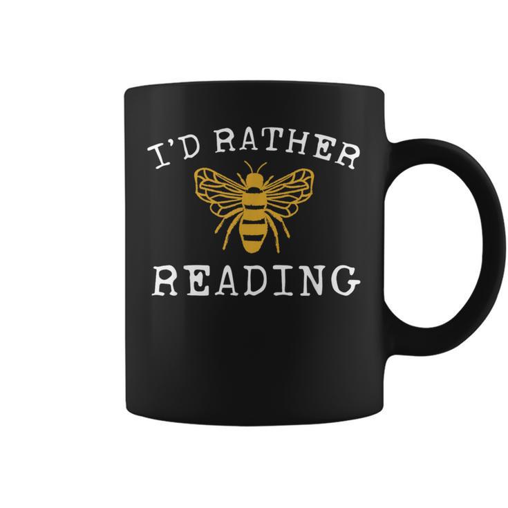 Book Lover I'd Rather Bee Reading Teacher Librarian Graphic Print Coffee Mug