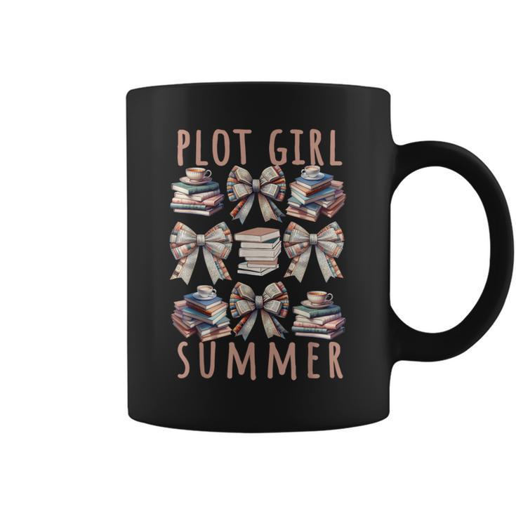 Book Lover Plot Girl Summer Books Coquette Bow Book Girly B Graphic Print Coffee Mug