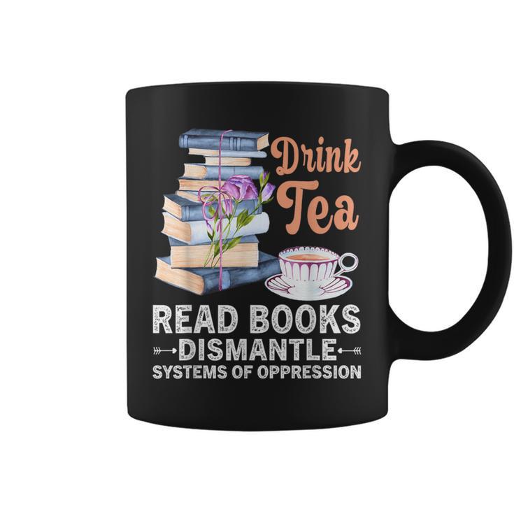 Book Lover Quote Drink Tea Read Books Cool Book Lover Graphic Print Coffee Mug