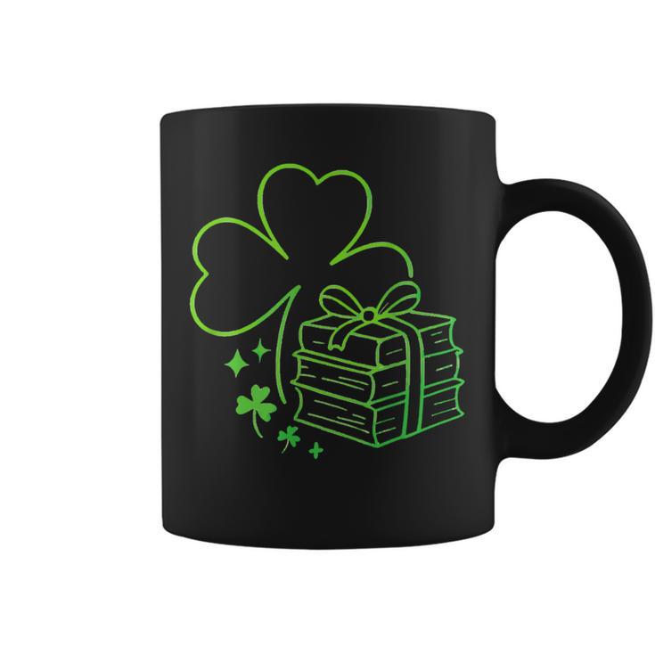 Book Lover St Patrick Day Librarian Teacher St Paddys Graphic Print Coffee Mug
