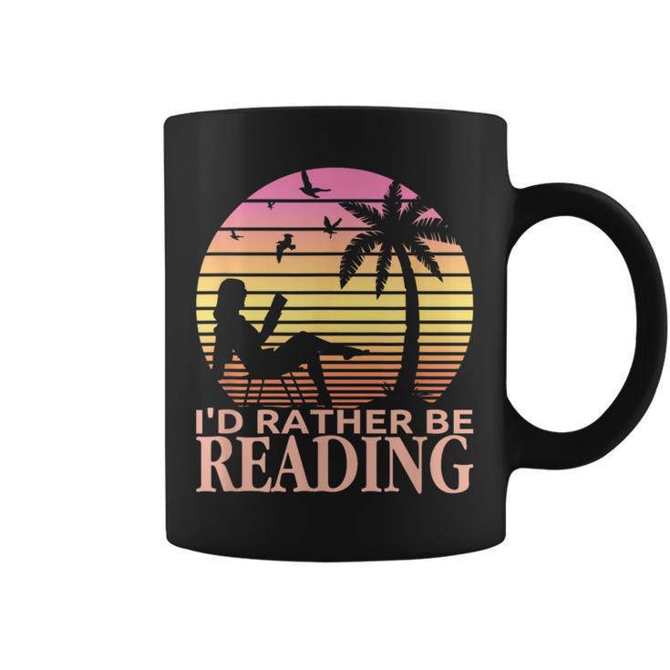 Book Lover Women Girls I'd Rather Be Reading Graphic Print Coffee Mug