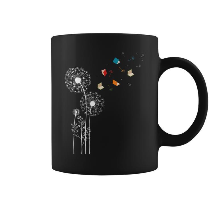 Book Nerd Dandelion Book Reading Graphic Print Coffee Mug