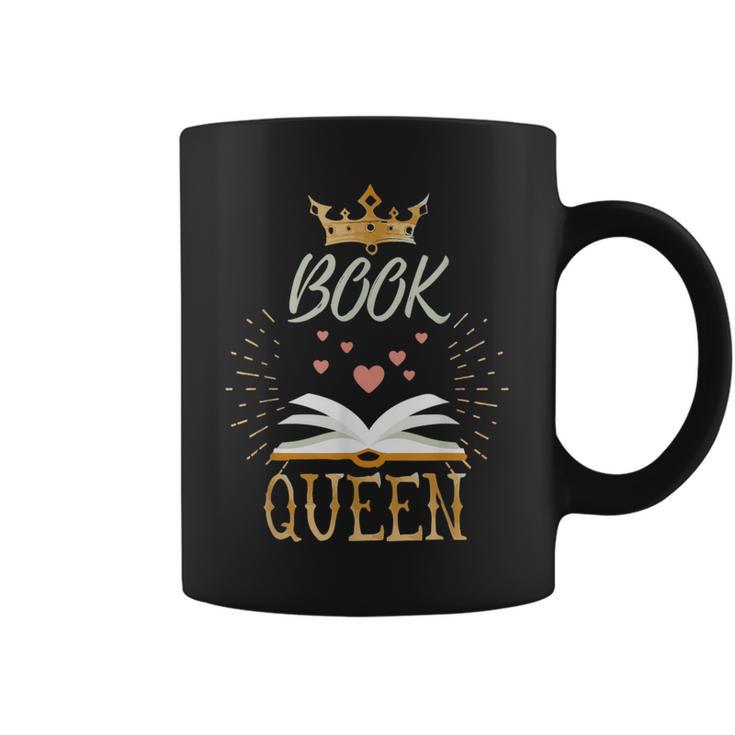 Book Queen Book Lovers Bookworm Reading Novelty Shirt Graphic Print Coffee Mug