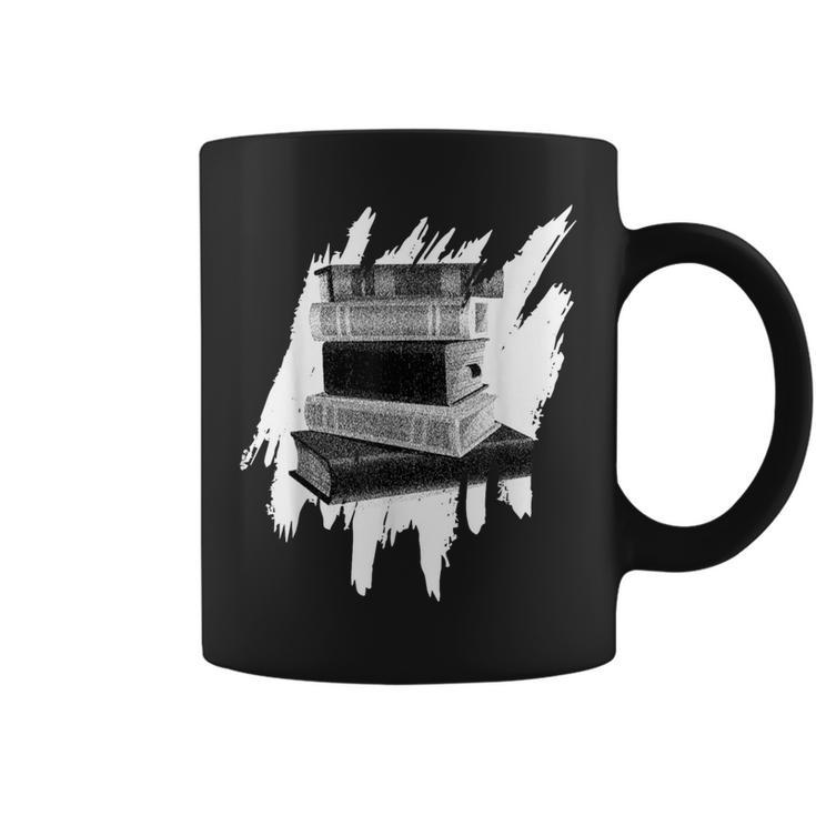 Book Reading Library Books Reader Bookworm Graphic Print Coffee Mug
