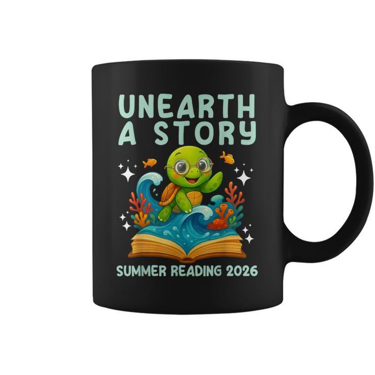 Book Sea Turtle Summer Reading 2026 Unearth a Story Graphic Print Coffee Mug
