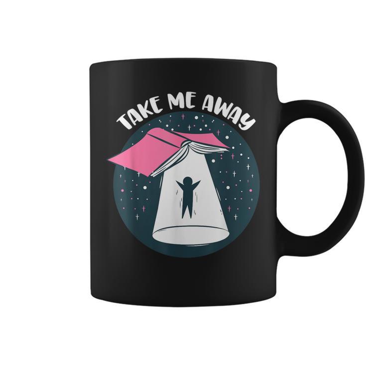 Book UFO Take Me Away Reader Bookaholic Love Books Graphic Print Coffee Mug