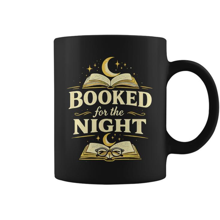 Booked For The Night Reading Quote Book Lovers Graphic Print Coffee Mug