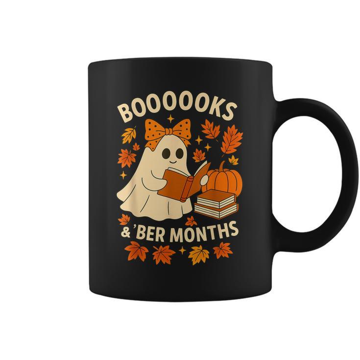 Books And BER Months Fall Librarian Reading Halloween Graphic Print Coffee Mug