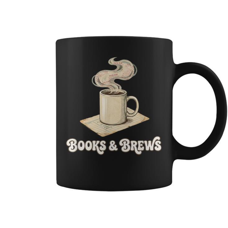 Books And Brews Coffee Reader Library Bibliophile Bookworm Graphic Print Coffee Mug