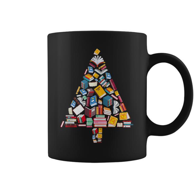 Books Christmas Tree Reading Club Librarian Library Xmas Graphic Print Coffee Mug