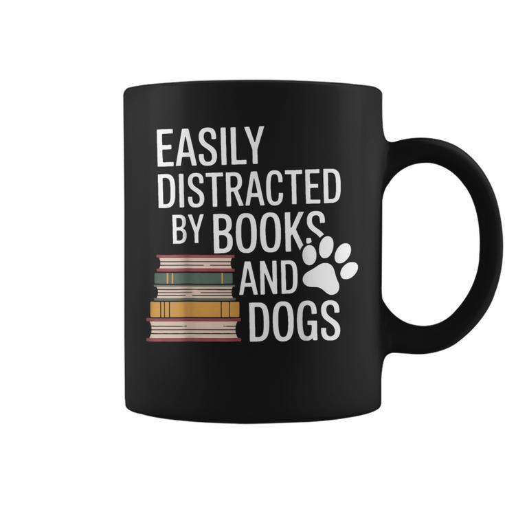 Books And Dogs Easily Distracted For Dog Mom Dog Dad Reader Graphic Print Coffee Mug