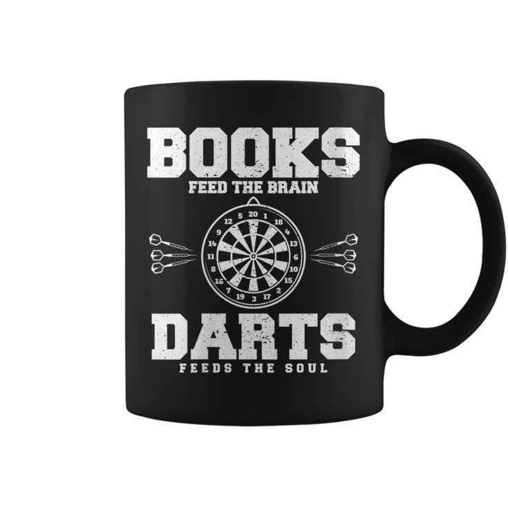 Books Feed The Brain Darts Feeds The Soul Graphic Print Coffee Mug Books Feed The Brain Darts Feeds The Soul Graphic Print Coffee Mug