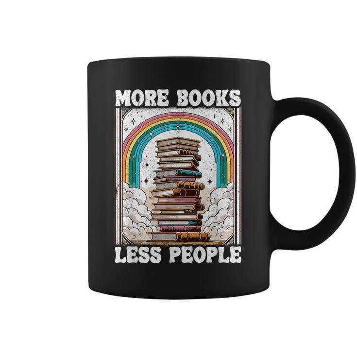 More Books Less People Mystic Book Rainbow Reading Book Graphic Print Coffee Mug