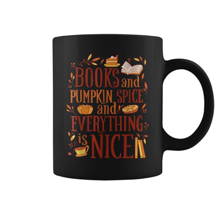 Books And Pumpkin Spice Cute Fall Aesthetic Graphic Print Coffee Mug