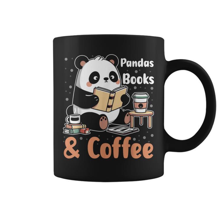 Books Reading Reader Panda Panda Books And Coffee Graphic Print Coffee Mug