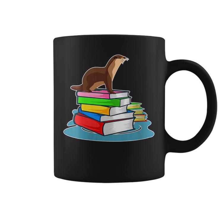 Books Sea Otter Teacher Graphic Print Coffee Mug
