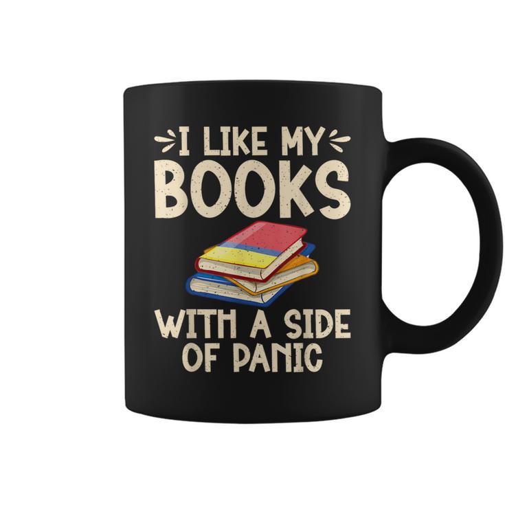 I Like My Books With a Side Of Panic Thriller Graphic Print Coffee Mug
