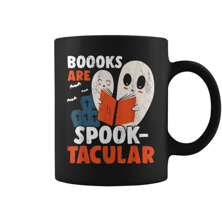 Books Are Spook-Tacular Halloween Bookworm Book Reading Graphic Print Coffee Mug