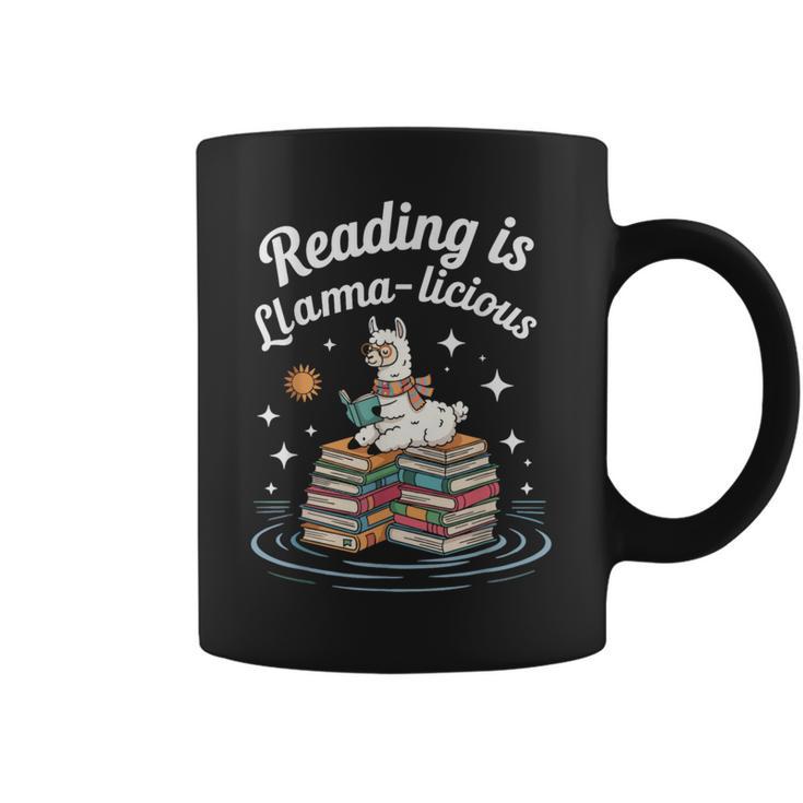 Booktrovert Shirt Reading Is Llama Licious Book Lover Graphic Print Coffee Mug