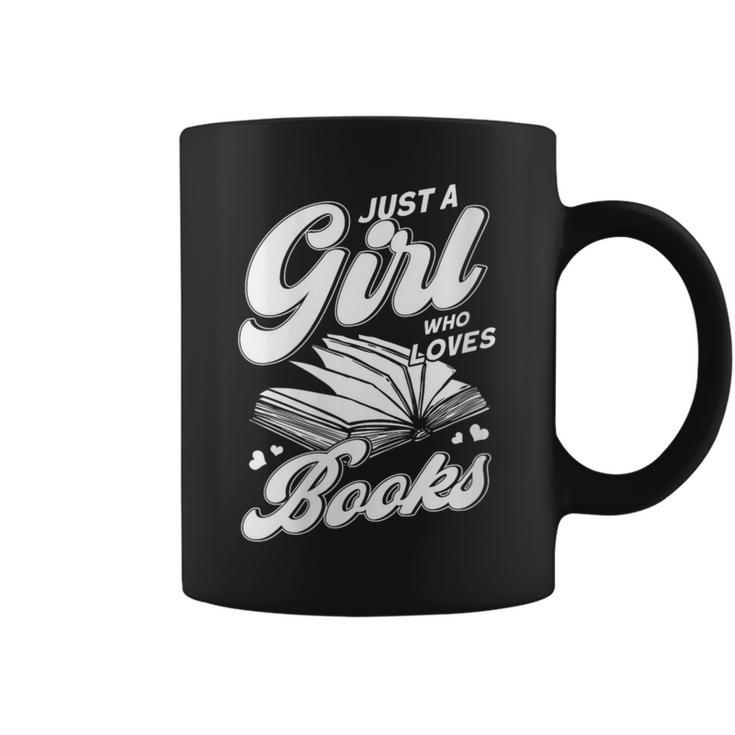 Bookworm Book Reading Just A Girl Who Loves To Read Books Graphic Print Coffee Mug