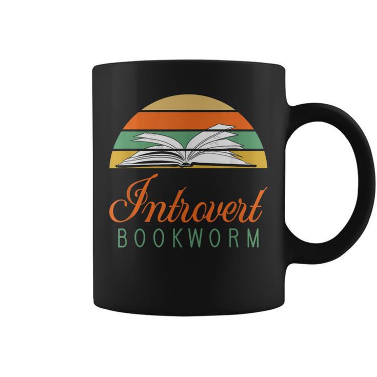Bookworm Introvert Fun Book Lovers Reading Graphic Print Coffee Mug