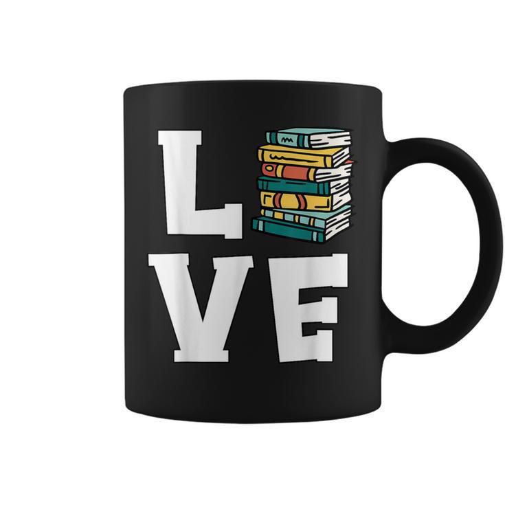 Bookworm Love Book Lover Reading Librarian Graphic Print Coffee Mug