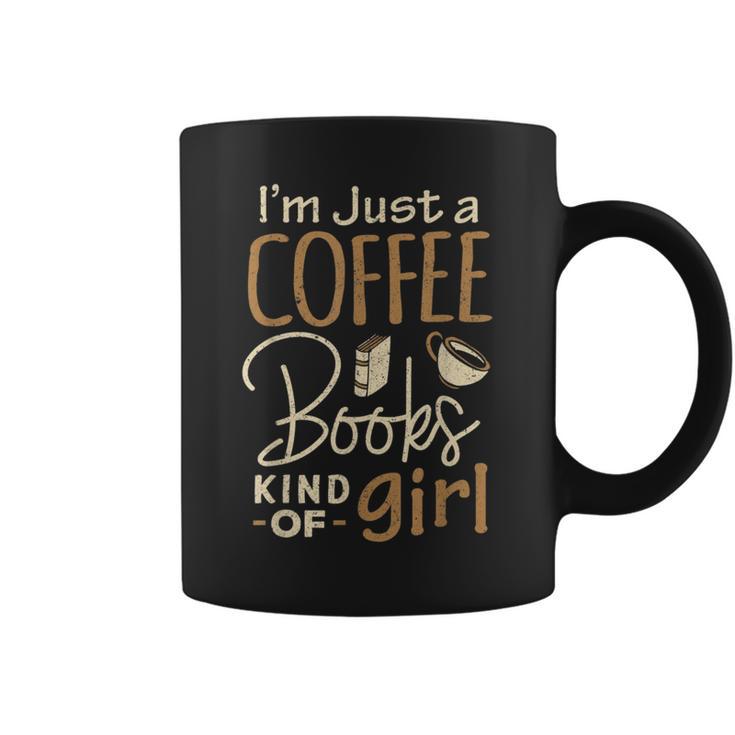 Bookworm Shirt I'm Just A Coffee Books Lover Women Girl Tee Graphic Print Coffee Mug