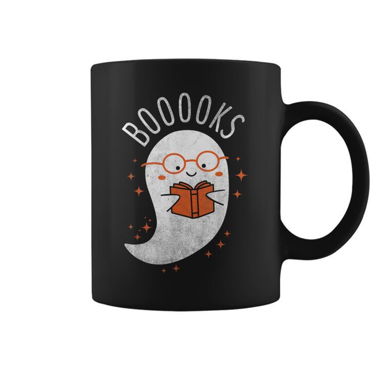 Booooks Ghost Halloween Teacher Book Library Reading Graphic Print Coffee Mug